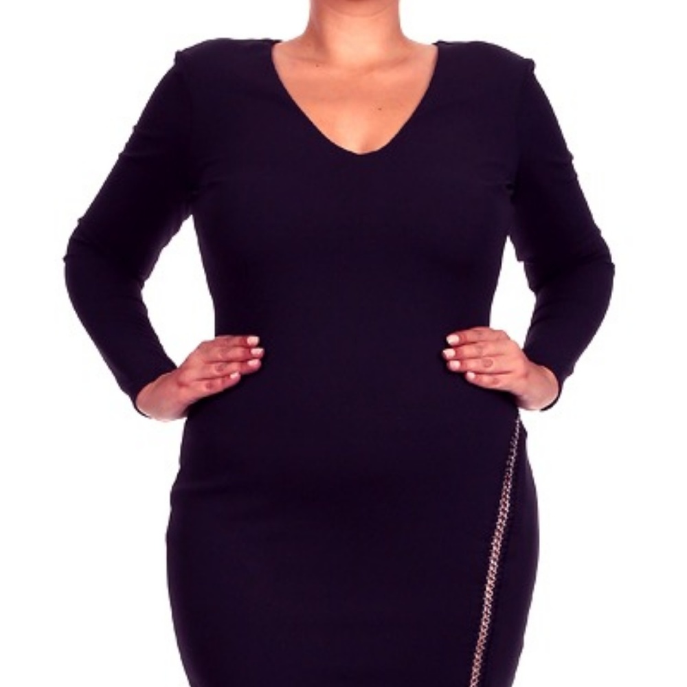 Plus Long-Sleeve Bodycon